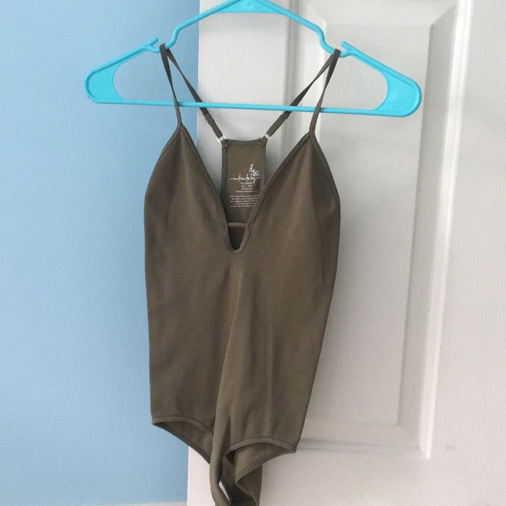 Free people olive green bodysuit